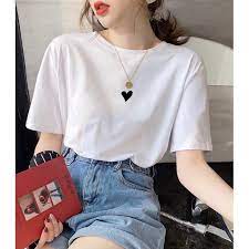 Tee -shirt cœur (Blanc)